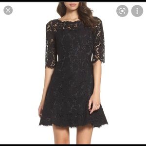 Eliza J Fit & Flare Lace Dress
